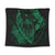 Hawaiian Fish Hook Hibiscus Banzai Surfing Polynesian Tapestry Green - AH Wall Tapestry Black - Polynesian Pride