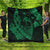 Hawaiian Fish Hook Hibiscus Banzai Surfing Polynesian Premium Quilts Green - AH Black - Polynesian Pride