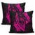 Hawaiian Fish Hook Hibiscus Banzai Surfing Polynesian Pillow Covers Pink - AH - Polynesian Pride