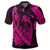 Hawaiian Fish Hook Hibiscus Banzai Surfing Polynesian Polo Shirt Pink - Polynesian Pride