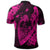 Hawaiian Fish Hook Hibiscus Banzai Surfing Polynesian Polo Shirt Pink - Polynesian Pride