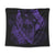 Hawaiian Fish Hook Hibiscus Banzai Surfing Polynesian Tapestry Purple - AH Wall Tapestry Black - Polynesian Pride