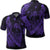 Hawaiian Fish Hook Hibiscus Banzai Surfing Polynesian Polo Shirt Purple Unisex Black - Polynesian Pride