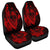 Hawaiian Fish Hook Hibiscus Banzai Surfing Polynesian Car Seat Covers Red - AH Universal Fit Black - Polynesian Pride