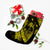 Hawaiian Fish Hook Hibiscus Banzai Surfing Polynesian Christmas Stocking Yellow - AH - Polynesian Pride