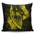 Hawaiian Fish Hook Hibiscus Banzai Surfing Polynesian Pillow Covers Yellow - AH Pillow Covers Black - Polynesian Pride