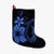 Hawaiian Fish Hook Hibiscus Plumeria Polynesian Christmas Stocking - Blue - AH Christmas Stocking 26 X 42 cm Black - Polynesian Pride