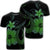 Hawaiian Fish Hook Hibiscus Plumeria Polynesian T Shirt Green Unisex Black - Polynesian Pride