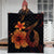 Hawaiian Fish Hook Hibiscus Plumeria Polynesian Premium Quilts - Orange - AH - Polynesian Pride