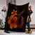 Hawaiian Fish Hook Hibiscus Plumeria Polynesian Premium Blankets - Orange - AH - Polynesian Pride