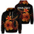 Custom Hawaiian Fish Hook Hibiscus Plumeria Polynesian Hoodie Orange Unisex Art - Polynesian Pride