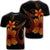 Hawaiian Fish Hook Hibiscus Plumeria Polynesian T Shirt Orange Unisex Black - Polynesian Pride