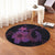 Hawaiian Fish Hook Hibiscus Plumeria Polynesian Round Carpet - Pink - AH - Polynesian Pride