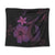 Hawaiian Fish Hook Hibiscus Plumeria Polynesian Tapestry - Pink - AH Wall Tapestry Black - Polynesian Pride