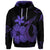 Custom Hawaiian Fish Hook Hibiscus Plumeria Polynesian Hoodie Purple - Polynesian Pride