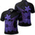 Hawaiian Fish Hook Hibiscus Plumeria Polynesian Polo Shirt Purple Unisex Black - Polynesian Pride