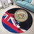 Hawaiian Flag Coat Of Arms Of Hawaii Polynesian Round Carpet - Classic Style - Polynesian Pride