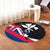 Hawaiian Flag Hawaii Map Kanaka Polynesian Round Carpet - Classic Style - Polynesian Pride