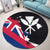 Hawaiian Flag Hawaii Map Kanaka Polynesian Round Carpet - Classic Style - Polynesian Pride