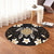 Hawaiian Gold Turtle Plumeria Round Carpet AH - Polynesian Pride