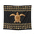 Hawaiian Golden Turtle Hibiscus Plumeria Polynesian Tapestry - AH Wall Tapestry Black - Polynesian Pride