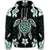 Hawaiian Greenie Turtle Plumeria Zip Hoodie - Polynesian Pride