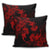 Hawaiian Hammerhead Shark Hibiscus Red Polynesian Pillow Covers - AH - Polynesian Pride