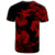 Hawaiian Hammerhead Shark Hibiscus Red Polynesian T Shirt - Polynesian Pride