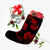 Hawaiian Hammerhead Shark Hibiscus Red Polynesian Christmas Stocking - AH - Polynesian Pride