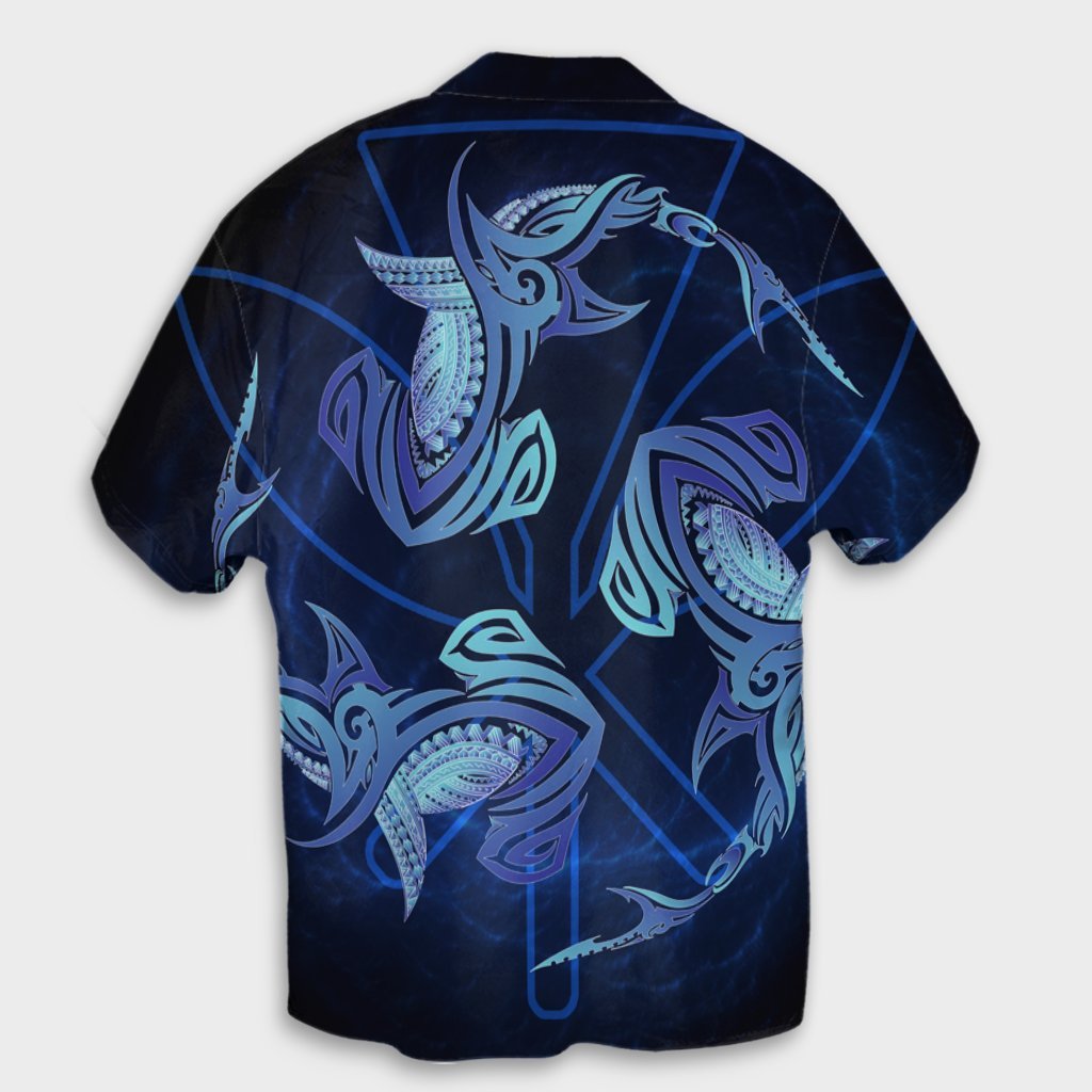 Hawaiian Hammerhead Shark Kanaka Galaxy Polynesian Hawaiian Shirt - AH - Polynesian Pride