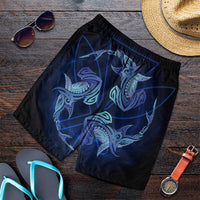 Hawaiian Hammerhead Shark Kanaka Galaxy Polynesian Men's Shorts - AH Art - Polynesian Pride