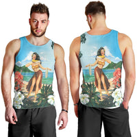Hawaiian Hibiscus Aloha Hula Girl Dance On The Beach Tank Top - AH - Polynesian Pride