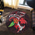 Hawaiian Hibiscus And Plumeria Flower Polynesian Round Carpet - AH - Polynesian Pride