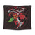 Hawaiian Hibiscus And Plumeria Flower Polynesian Tapestry - AH Wall Tapestry Black - Polynesian Pride