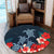 Hawaiian Hibiscus And Turtle Polynesian Round Carpet - AH - Polynesian Pride