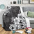 Hawaiian Hibiscus Black And White Polynesian Premium Blankets - AH - Polynesian Pride