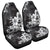 Hawaiian Hibiscus Black And White Polynesian Car Seat Covers - AH Universal Fit Black - Polynesian Pride