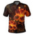 Hawaiian Hibiscus Fire Polynesian Polo Shirt - Polynesian Pride