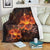 Hawaiian Hibiscus Fire Polynesian Premium Blankets - AH White - Polynesian Pride