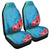 Hawaiian Hibiscus Flower Red Car Seat Covers - AH - AH Universal Fit Black - Polynesian Pride