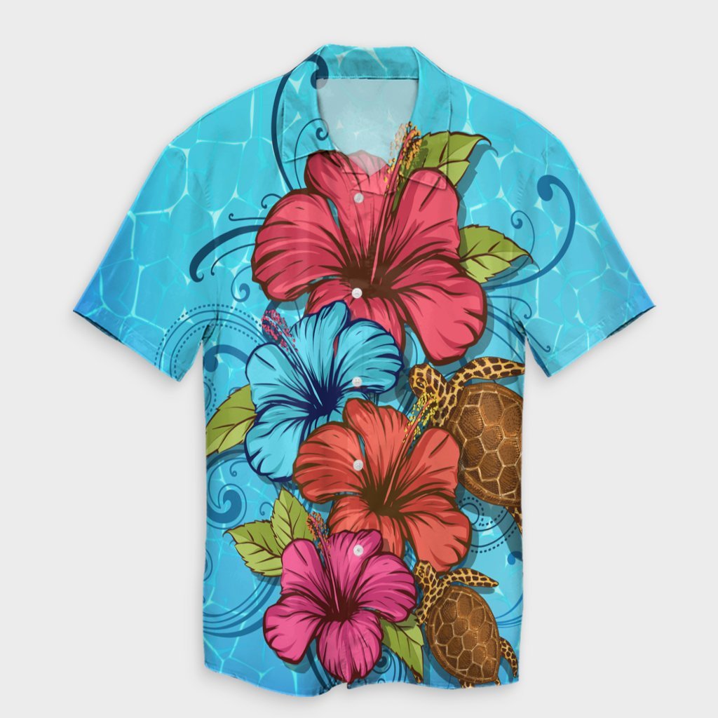 Hawaiian Hibiscus Flower Soulful Hawaiian Shirt - AH Unisex Black - Polynesian Pride