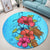 Hawaiian Hibiscus Flower Soulful Round Carpet - AH - Polynesian Pride