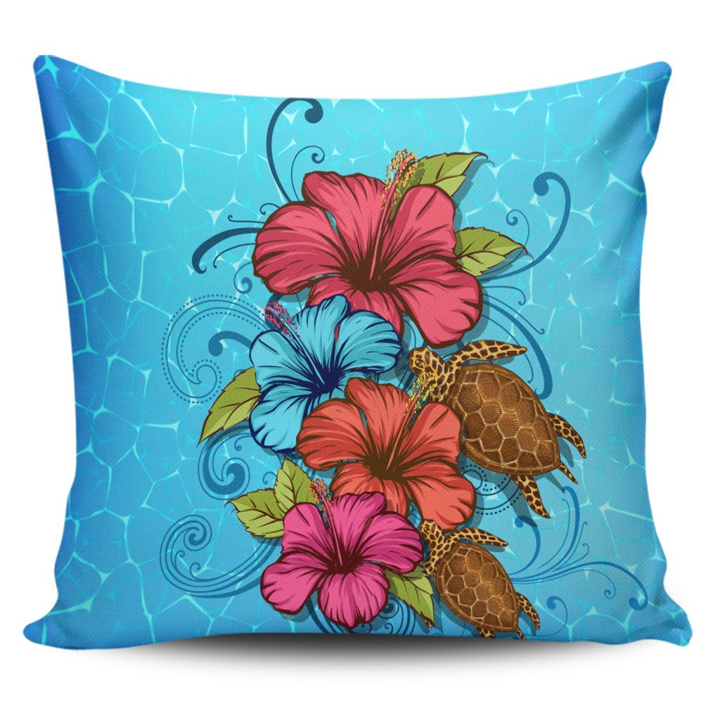 Hawaiian Hibiscus Flower Soulful Pillow Covers - AH Pillow Covers Black - Polynesian Pride