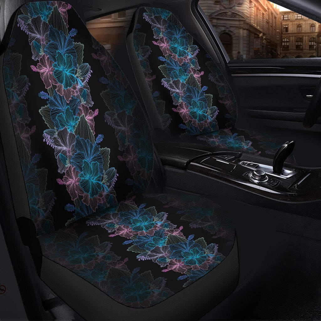 Hawaiian Hibiscus Full Color Polynesian Car Seat Covers - AH - Polynesian Pride