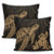 Hawaiian Hibiscus Memory Turtle Polynesian Pillow Covers Gold - AH - Polynesian Pride