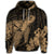Hawaiian Hibiscus Memory Turtle Polynesian Zip Hoodie Gold - Polynesian Pride