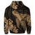 Hawaiian Hibiscus Memory Turtle Polynesian Zip Hoodie Gold - Polynesian Pride