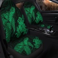 Hawaiian Hibiscus Memory Turtle Polynesian Car Seat Covers Green - AH - Polynesian Pride