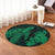 Hawaiian Hibiscus Memory Turtle Polynesian Round Carpet Green - AH - Polynesian Pride