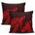 Hawaiian Hibiscus Memory Turtle Polynesian Pillow Covers Red - AH - Polynesian Pride